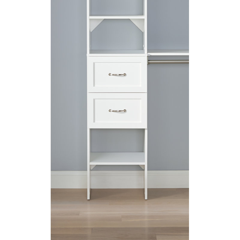 Système d'organisation avec tiroirs l 64,97 po - l 112,97 po SuiteSymphony, Blanc pur