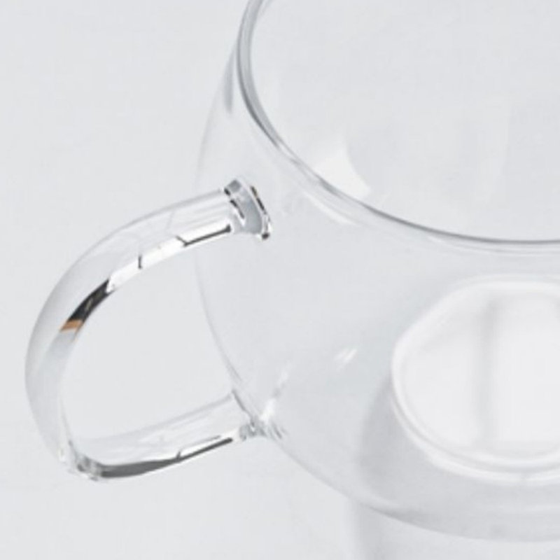 Tasse en verre transparent avec poignée - idéale pour préparer du thé, élégante et pratique