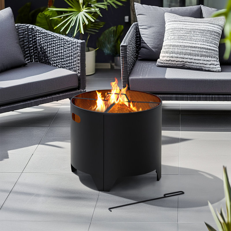 Round Wood Pellets Smokeless Fire Pit