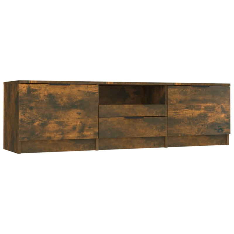 Jeeva TV Cabinet 140x35x40 cm Engineered Wood, Smoked Oak