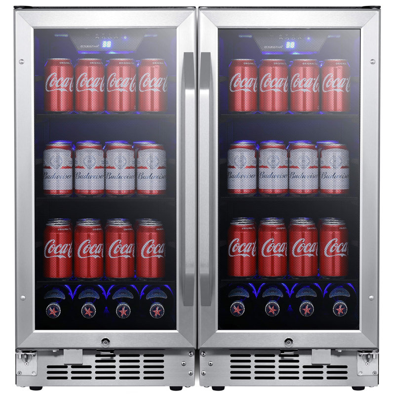EdgeStar 30'' W Freestanding 160 Cans (12 oz.) Beverage Cooler with Reversible Glass Door