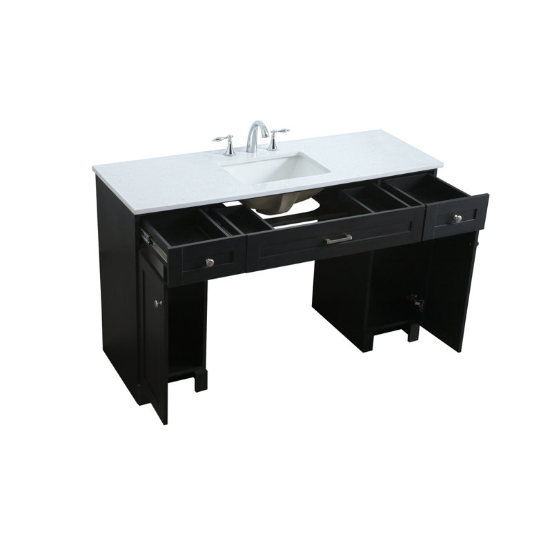 Ensemble de meuble-lavabo simple 54 po Cooper, Noir