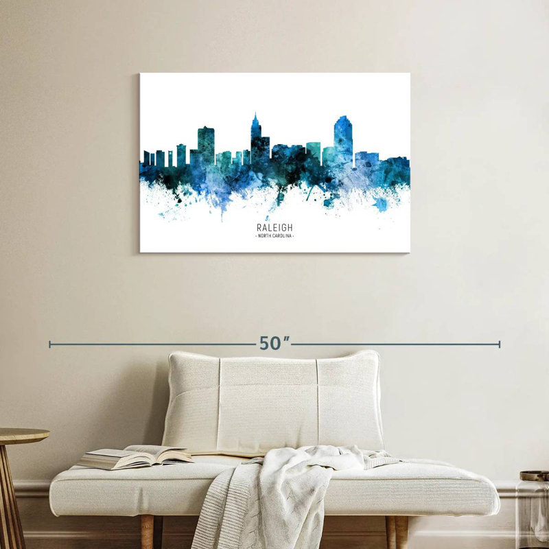 Nicci Raleigh North Carolina Skyline VII, 24" H x 36" W