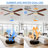 Kahliel 52" Industrial 4-Light Caged Ceiling Fan with Lights and Remote, 6-Speed Reversible Ceiling Fan-507656237-507768121