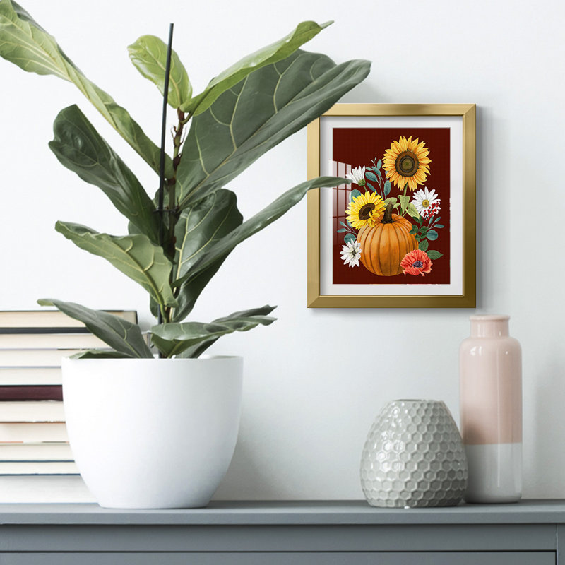 «Beautiful Fall I», reproduction encadrée, H 25,5 po x l 17,5 po, Doré