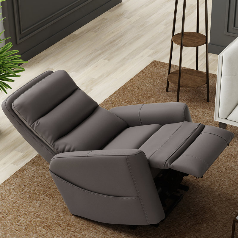 Fauteuil relevable en similicuir gris Bentley, Gris