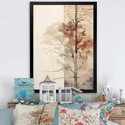 " Minimalism Beige Redwood Tree III "
