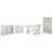 5 Pieces: Desk, Chair, 2 Cabinets, Bookcase is out of stock selected