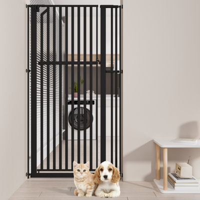 63" High Pet-proof Gate With 1.18-inch Gap To Prevent Climbing