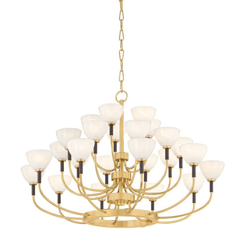 Brahma Chandelier, 25.75" H x 38" W x 38" D, 25
