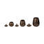 Ensemble de 3 pots en bronze Tiziano
