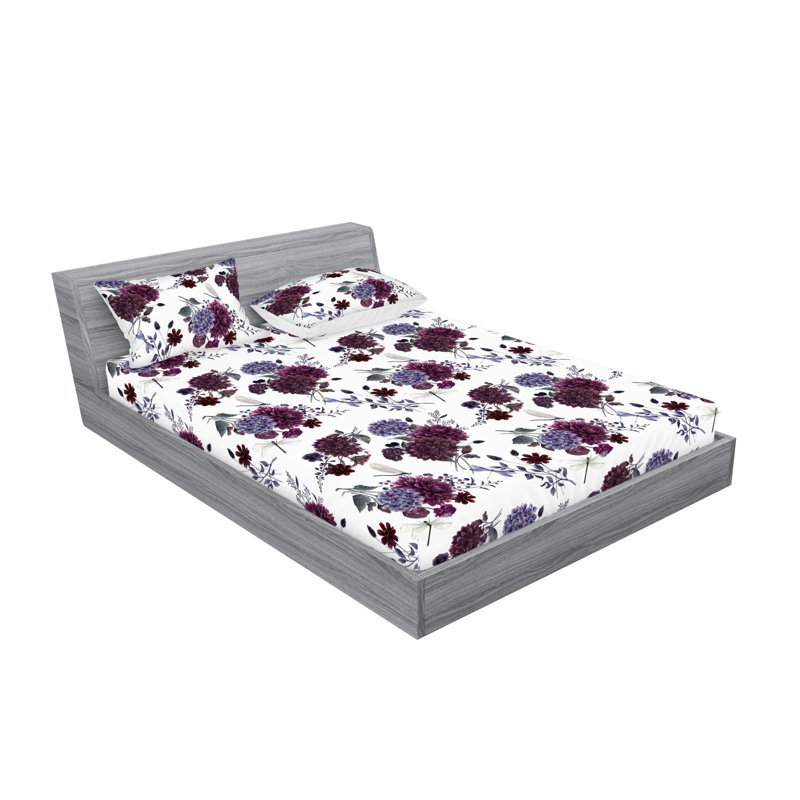 Drap-housse et taie décorative Ambesonne, Ensemble de draps pour grand lit avec 2 taies d'or