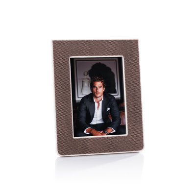 Cadre photo en cuir Raffia