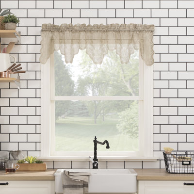 Alejo Floral Lace Sheer Window Valance