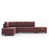 100 % polyester rouge bordeaux est en rupture de stock