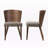 Sparrow Modern Dining Chair in Brown and "Gravel" Wood, 31.25'' H X 20.63'' W X 22'' D