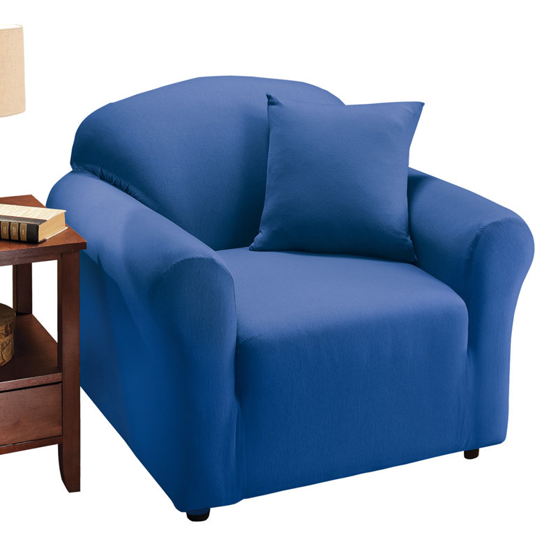 Housse pour fauteuil à coussins en T, bleu
