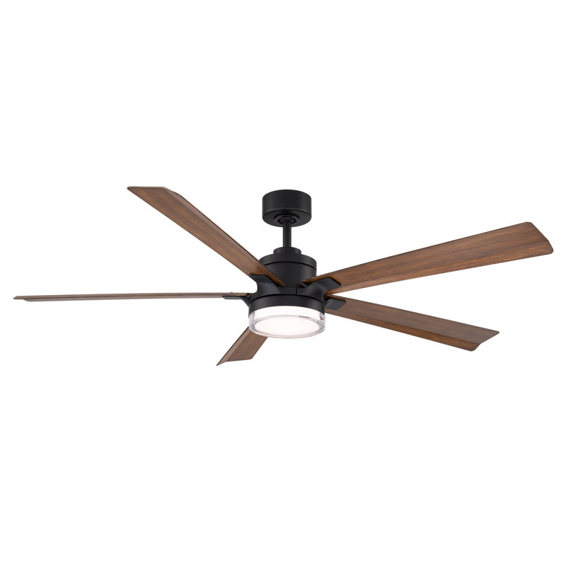 Radiant 5-Blade Smart Ceiling Fan With Integrated Dimmable LED Light and Bluetooth Remote Control Included, Selectable Color Temperature (2700K, 3000K, 3500K, 4000K)