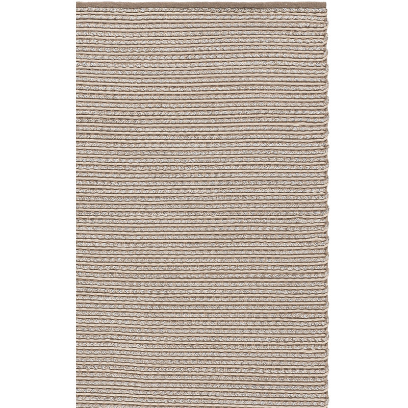 Braided 762 Hand Woven Cotton Pile Striped Rug, Rectangle 6' x 9'