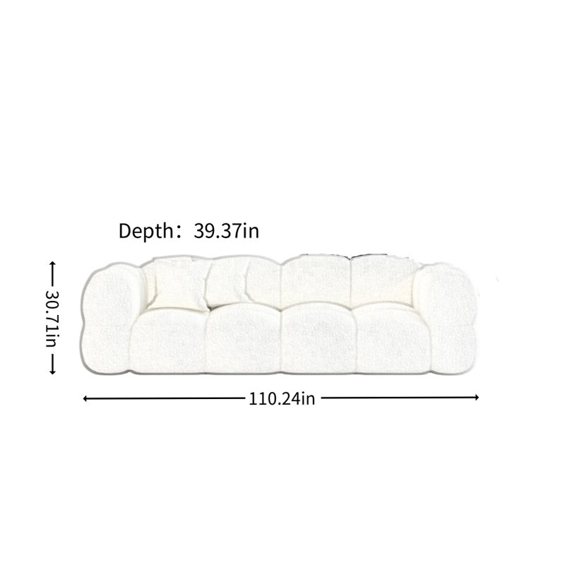 Petit canapé Minimalist Marshmallow, Noir, noir, noir, noir