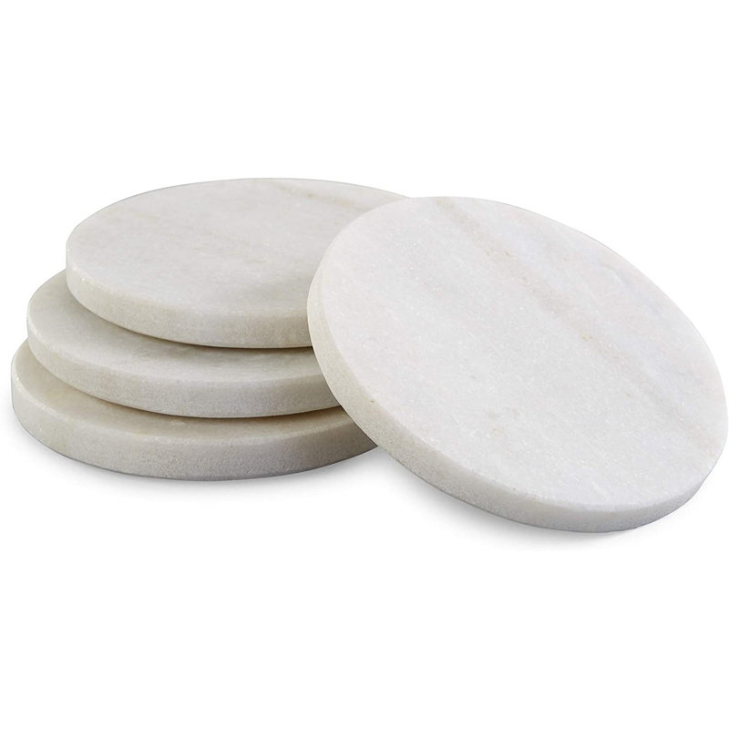 Marble Round 4 Piece Coaster Set