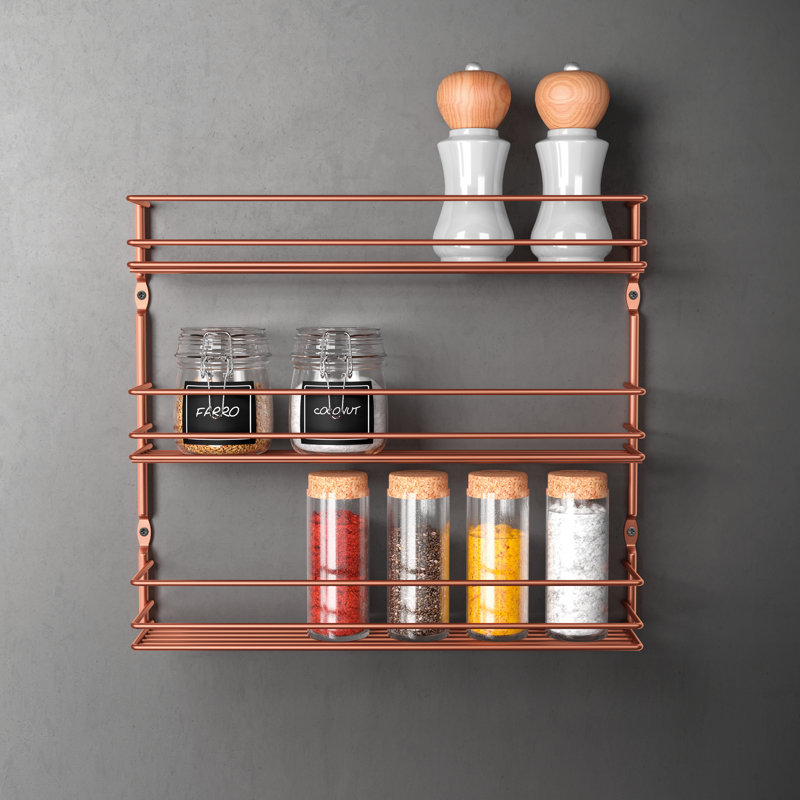 Pepito 3 Spice Rack with 3 Levels, Copper-Coloured