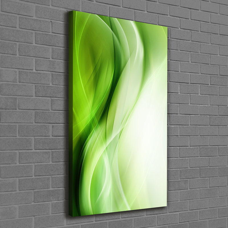 Green Waves Background - Wrapped Canvas Print