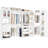 120" × 39“ Closet System With Door And Wooden Drawers(Adjustable Width)-2061721200