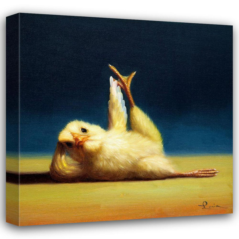 Art sur toile tendue, Trinx Heffernan, Lucia Gallery: Yoga Chick Side Leg Lift, H 36 po x l 36 po