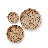 Handwoven Rattan Scalloped Round Serving Tray – Decorative Wicker Ottoman & Coffee Table Tray-105840584