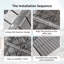 Carreaux de terrasse à emboîtement de patio, tuiles de terrasse carrées composites de 12 po x 12 po, carrelage de sol extérieur en plastique à quatre lattes pour cour arrière de porche de balcon (paquet de 36)-118581210