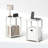 Compact Bedside Table, Nightstand, White/White, Set Of 2