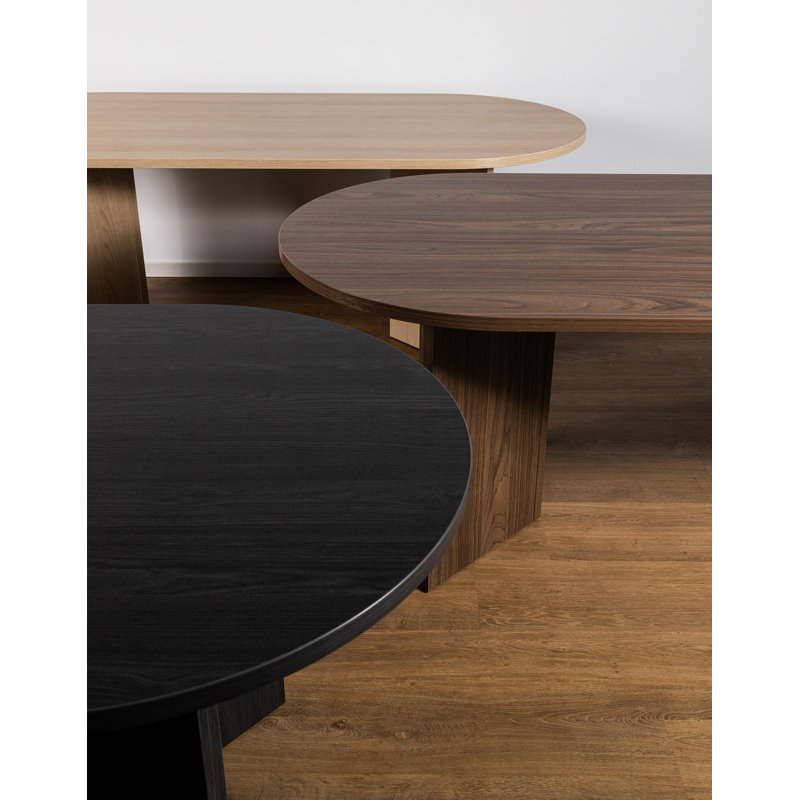 Ovo Round Dining Table, Black
