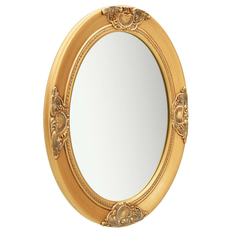 Cann Wood Oval Wall Mirror, Gold, 70cm H x 50cm W