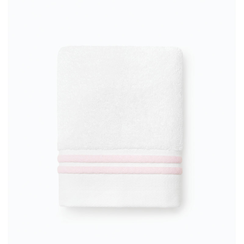 Aura Washcloth, White/Pink