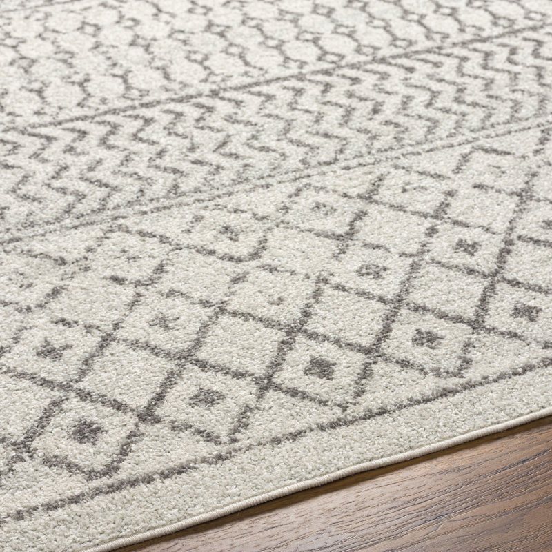 Tapis ivoire / gris Bernhard Global, Rond 4 pi