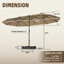 Rectangular Market Umbrella With Base-1695550425