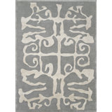 Bonaire Geometric Area Rug in Silver/Gray