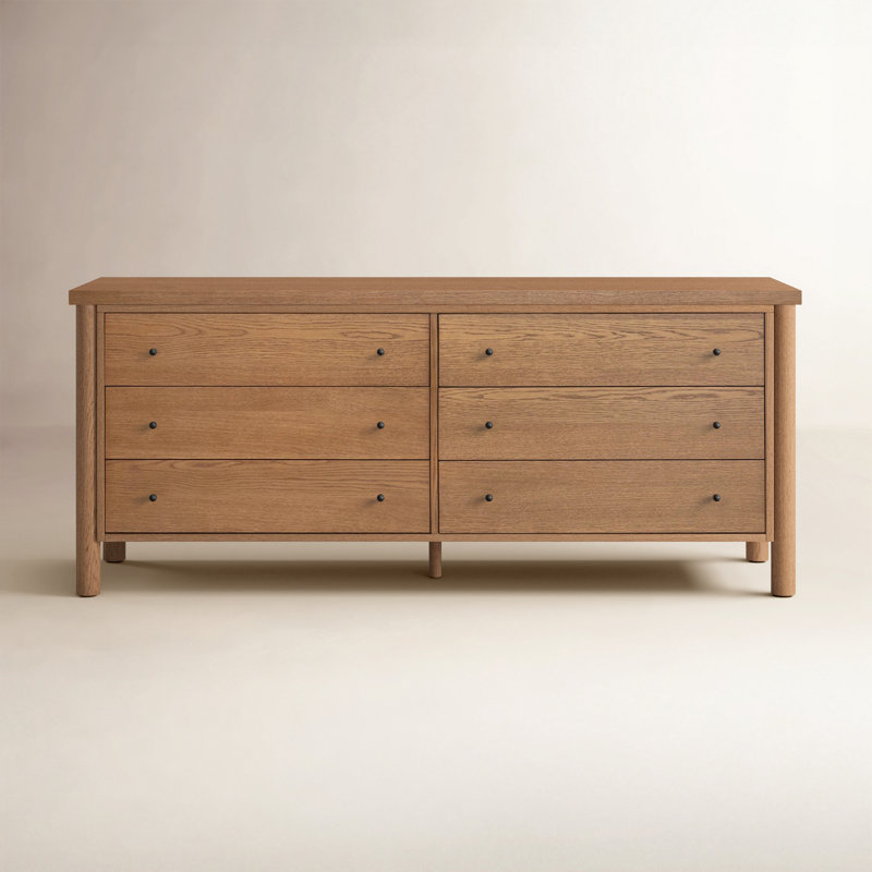 Linda 75'' W 6 - Drawer Dresser, Brown