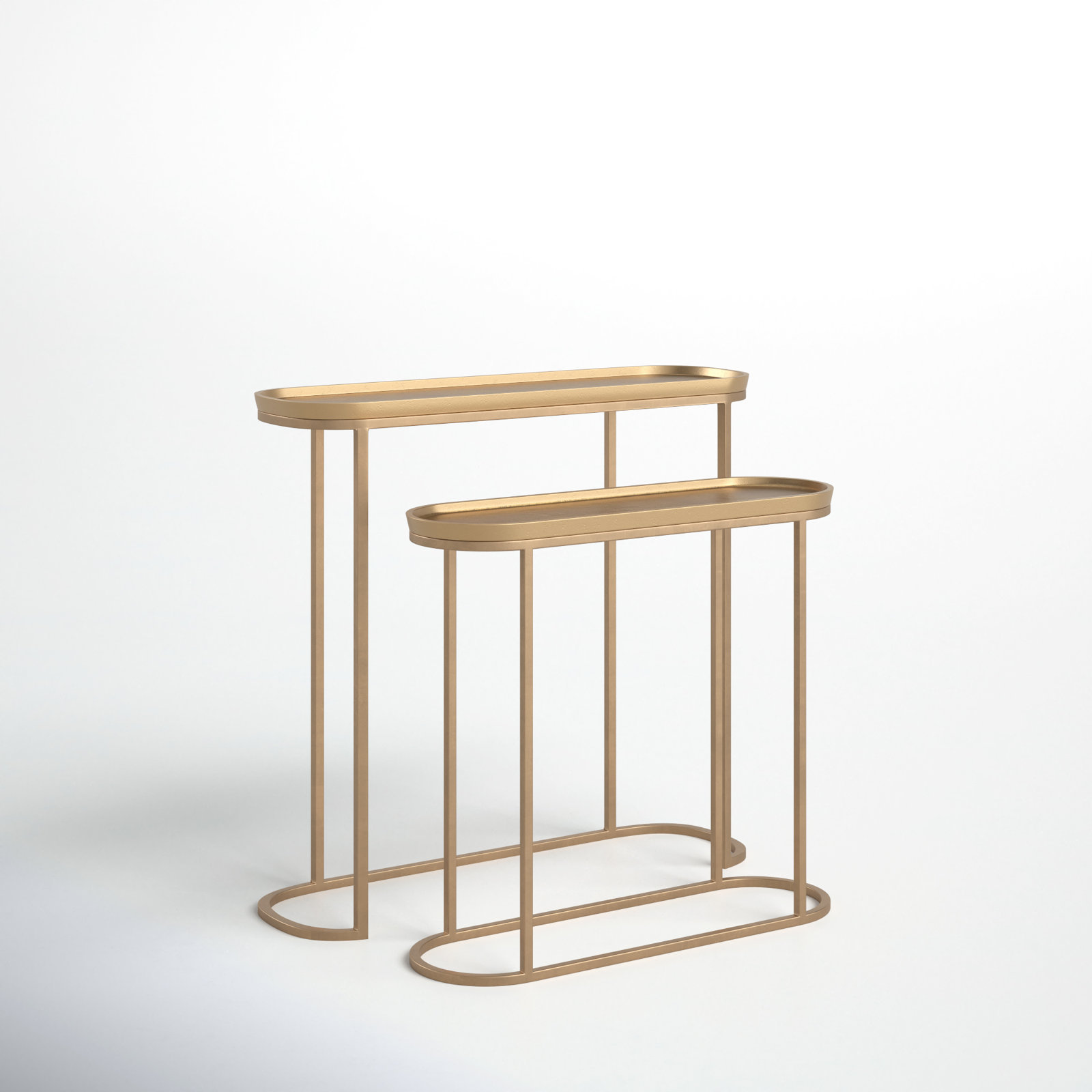 Cato 33" Console Table, Antique Brass