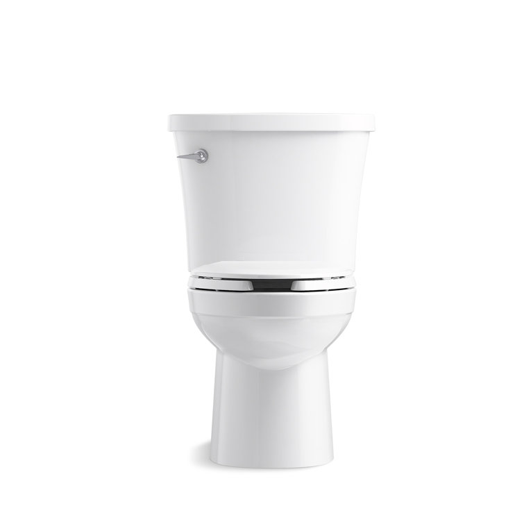 Kingston™two-piece elongated 1.28 gpf toilet with Class Five® flushing technology and left-hand trip lever, seat not included