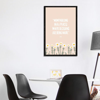 Women Belong Quote by The Beau Studio - Print on Canvas