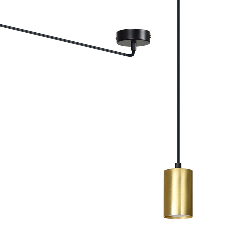 Cadhan 1 - Light Cylinder Pendant, Gold, Black