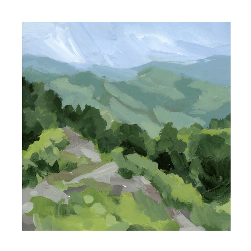 «Tree-lined Path II» sur toile, H 18 po x l 18 po