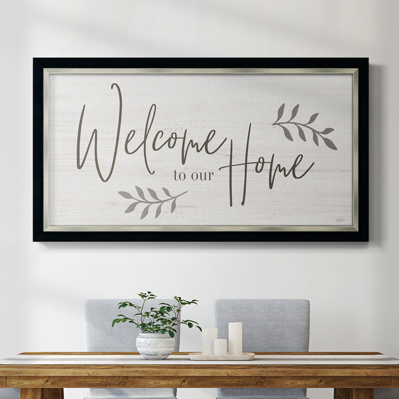 Welcome To Our Home - Reproduction d'un seul cadre photo sur toile, H 29 po x l 53 po x P 1 po
