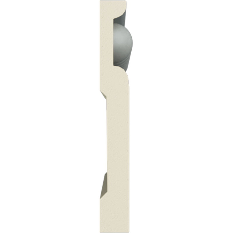Gray Polyurethane 94.5 in Baseboard Moulding with Decorative Trim