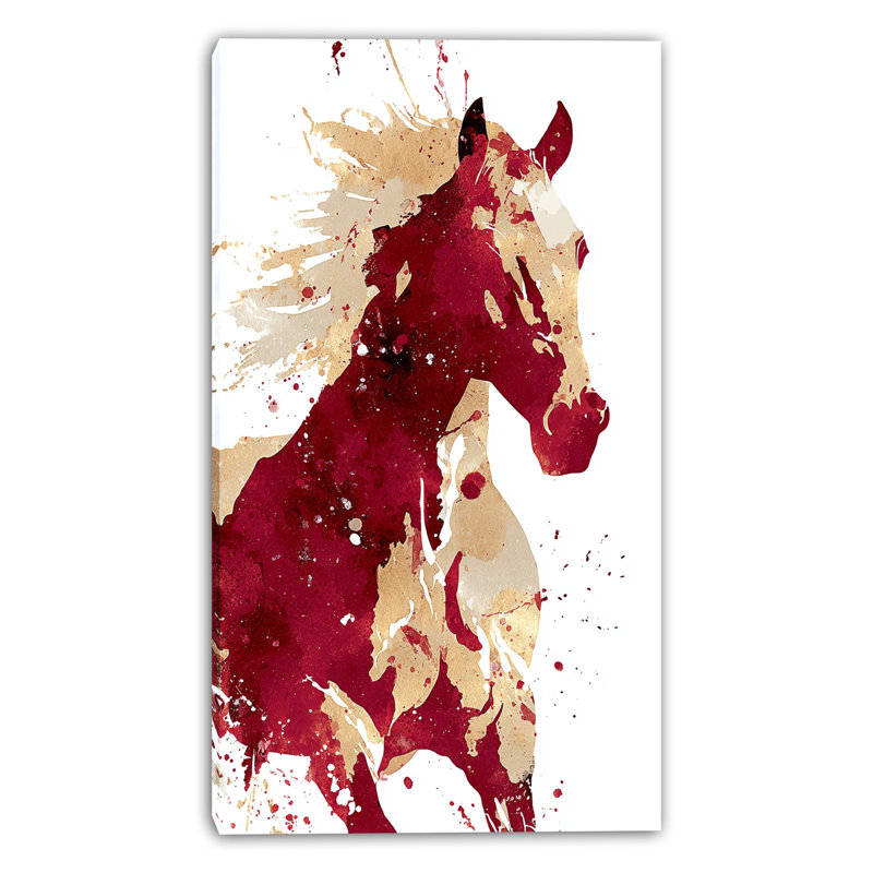 «Crimson Splash», art mural sur toile tendue, L 30 po x H 40 po x P 1,5 po