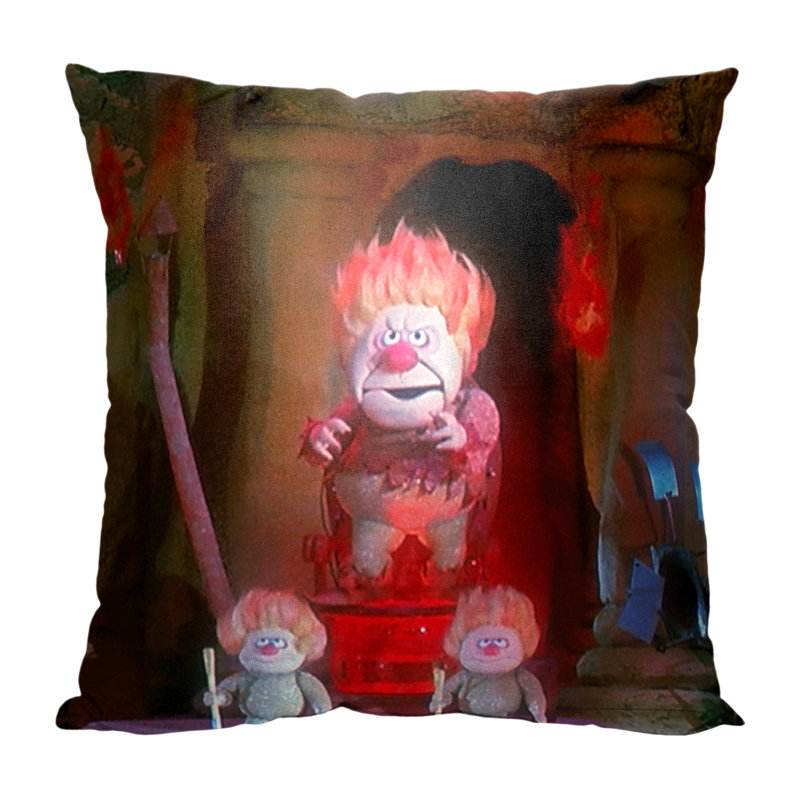 Heat Miser Character 18'' Square Kids Throw Pillow