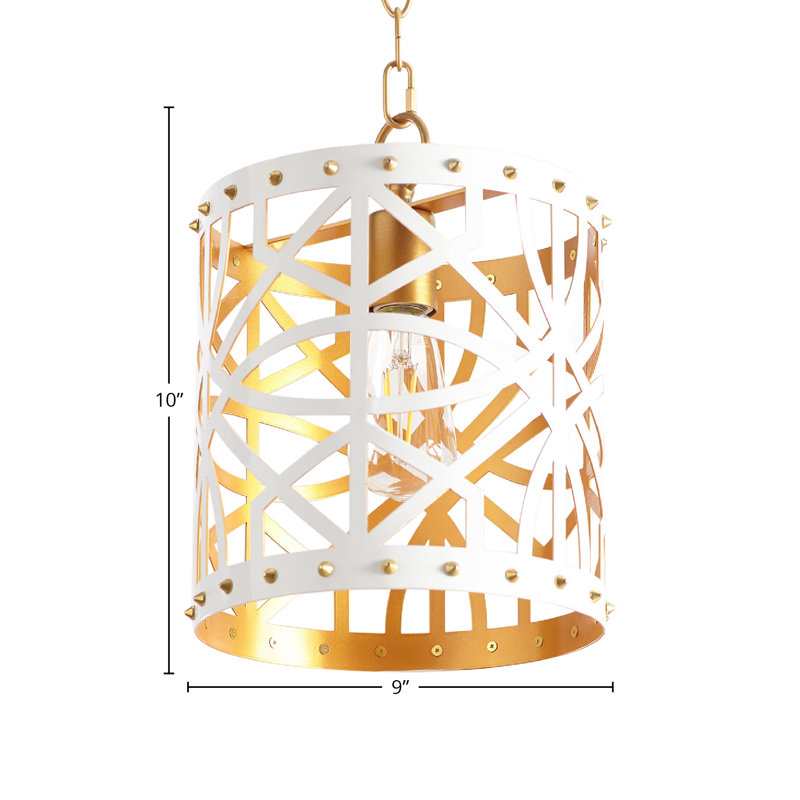 1 - Light Brass Drum Pendant