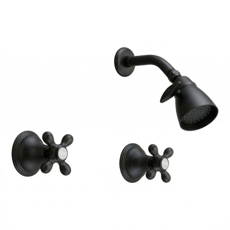 Ensemble de douche encastré St. Lawrence, Unlacquered Oil Rubbed Bronze